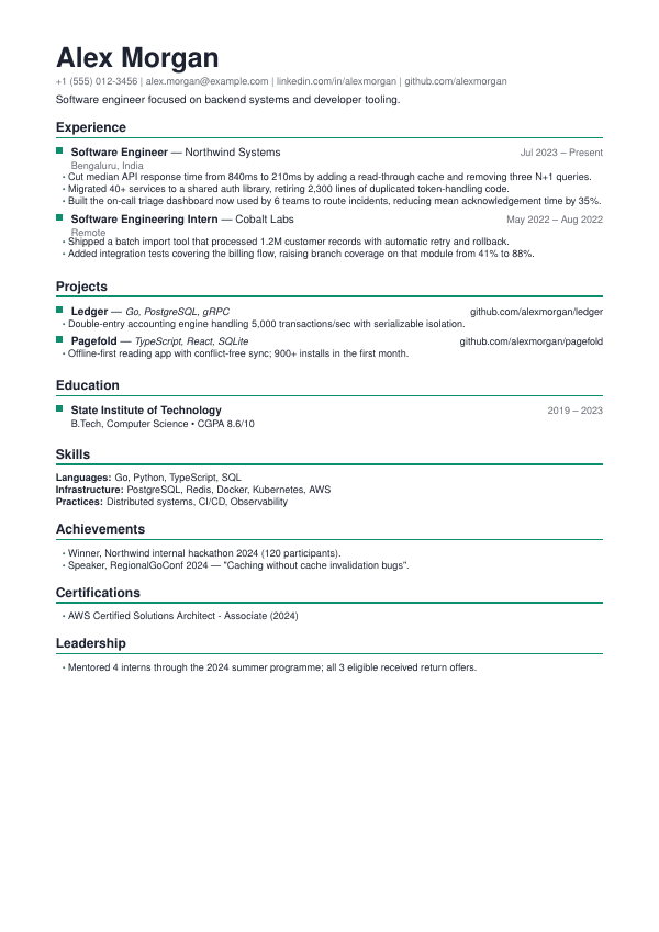 Timeline resume template